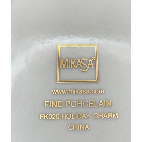 Mikasa Holiday Elegance Candy Dish Christmas Bell Fine Porcelain Holly Berries - Picture 4 of 7